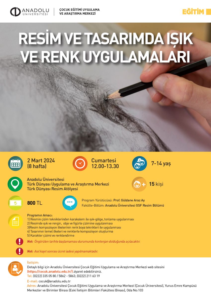 Çocuk Eğitimi Uygulama Ve Araştırma Merkezi (Çocuk Üniversitesi) Bahar ...